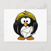 Postman Penguin Bird Cartoon Briefkaart (Voorkant)