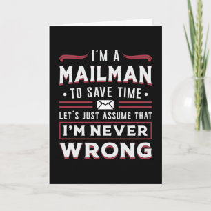 Postman Post Mail Mailman Dag Levering Geschenk Id Kaart