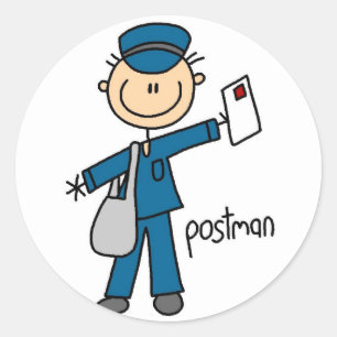 Postman Stick Figuur Sticker