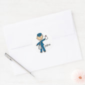 Postman Stick Figuur Sticker (Envelop)
