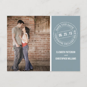 Postmark Trouwfoto Save the Date Briefkaart