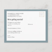 Postmark Trouwfoto Save the Date Briefkaart (Achterkant)