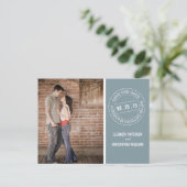 Postmark Trouwfoto Save the Date Briefkaart (Staand voorkant)