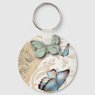 postmarkscripts vlinder Parijs Effiel Tower Sleutelhanger