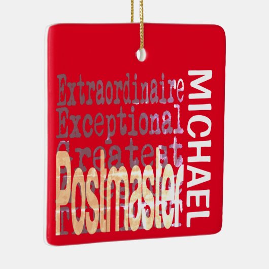 Postmaster Extraordinaire CUSTOM Keramisch Ornament (Rechts)