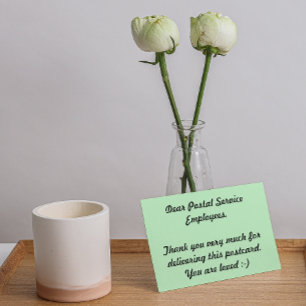 Postmedewerkers Hartelijk dank Briefkaart