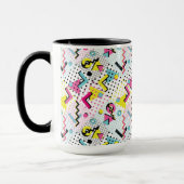 Postmodern Memphis Stijl Patroon Mok (Links)