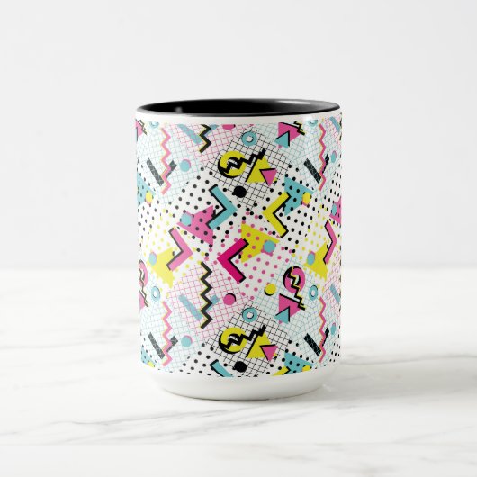 Postmodern Memphis Stijl Patroon Mok (Midden)