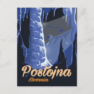 Postojna Slovenië vintage reisposter Briefkaart