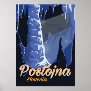Postojna Slovenië vintage reisposter Poster