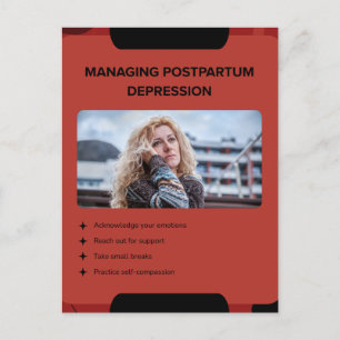 Postpartumdepressie Bewustzijn Design Beheren Briefkaart