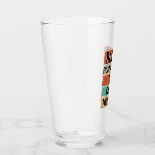 Postpersoneel in ruste. Ik heb deze bier verdiend Glas (Rechts)