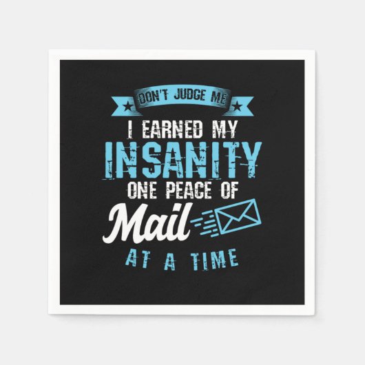 Postpostbode Postman Post Kantoor Cadeau Servet (Voorkant)