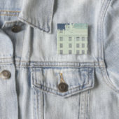 Postspaarbank, Wenen Vierkante Button 5,1 Cm (In situ)