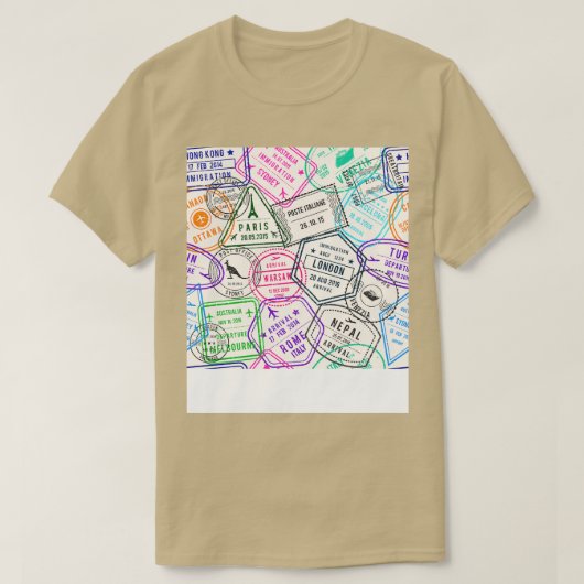 Poststempels van Overal T-shirt (Design voorkant)