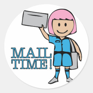 posttijd ronde sticker