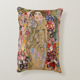 Postuum portret van Ria Munk door Gustav Klimt Accent Kussen
