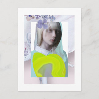 Postuumkaart voor jonge pastel- en fluo-dochter briefkaart