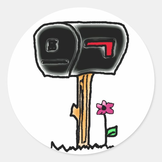 postvak ronde sticker (Voorkant)