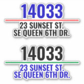 Postvaknummers adres sticker (Voorkant)