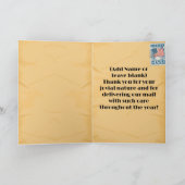 Postvervoerder Dank u - Gevouwen bedankkaart (Binnen)