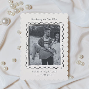 Postzegel Handgetekende Save The Date Kaart