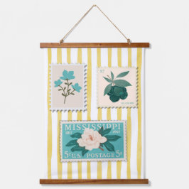  postzegel Keuken Print | Retroblauw Hangend Wandkleed