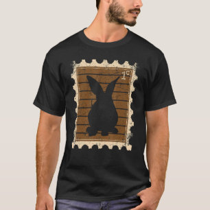 Postzegel met een konijntje konijnen t-shirt