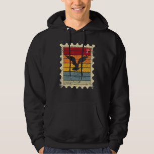 Postzegel Met Een Zonsondergang Adelaar Hoodie