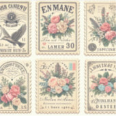  postzegel-stijl stickers voor invitant (Voorkant)