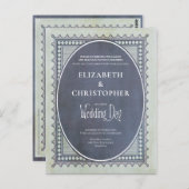  postzegel trouwdag uitnodiging (Voorkant / Achterkant)