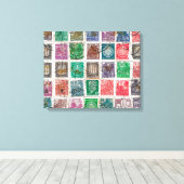 Postzegels canvas afdruk (Insitu (Houten vloer))