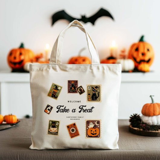  postzegels Halloween Tote Bag