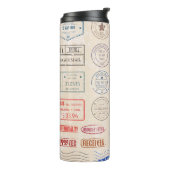   postzegels uit landen thermosbeker (Gedraaid links)