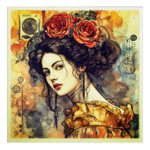 Postzegels van Elegantie: Postzegel Acryl Wall Art