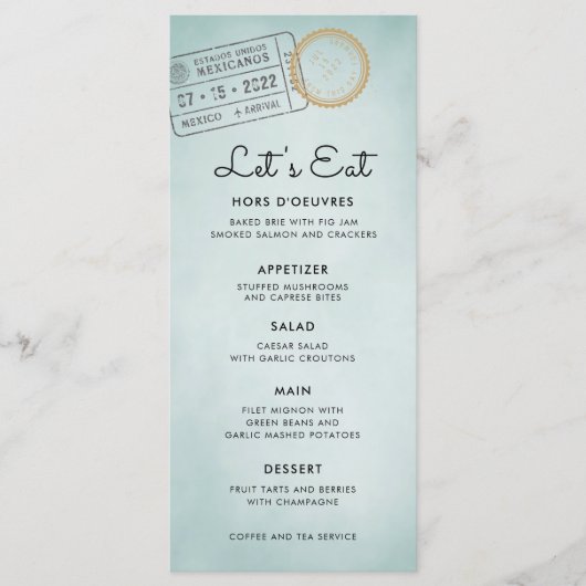 Postzegels voor paspoortannulering | Bestemming Br Menu (Voorkant)