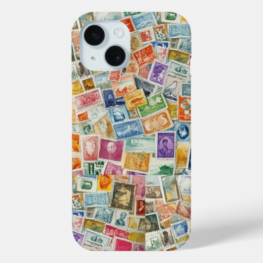 Postzegels Waterverf Case-Mate iPhone Case (Achterkant)