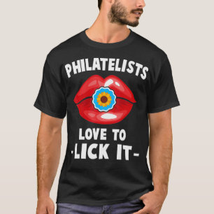 Postzegelverzamelaarsfilatelisten houden ervan om t-shirt
