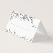 Posy De Mariage Rose Carte De Placement De Siège (Front)