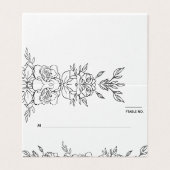 Posy De Mariage Rose Carte De Placement De Siège (Outside Unfolded)
