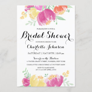 Posy Garden   Bridal Shower-uitnodiging Kaart