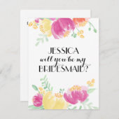 Posy Garden | Bridesmaid Kaart (Voorkant / Achterkant)