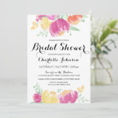 Posy Garden | Uitnodiging voor bruidsdouche (Staand voorkant)