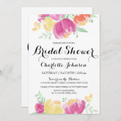 Posy Garden | Uitnodiging voor bruidsdouche (Voorkant / Achterkant)