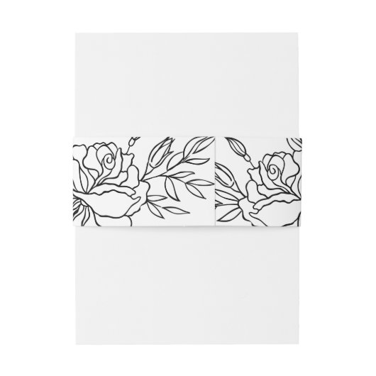 Posy of Rozen bruiloft uitnodigingssuite Uitnodigingen Wikkel (Achterkant Voorbeeld)