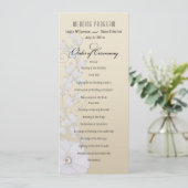 posy Wedding Programme - metallic champagne Programma (Staand voorkant)