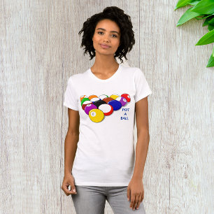Pot A Ball Biljart Vrouwen T-shirt