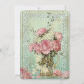 Pot à fleurs vintage - Carte d'invitation (Devant)