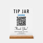Pot à pourboire Code QR Venmo Blanc (Recto)