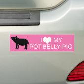 Pot Belly Pig Bumpersticker (Op auto)